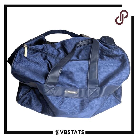 Giorgio Armani Parfums Men's Durable Travel Duffle Bag Gym Navy Blue OS